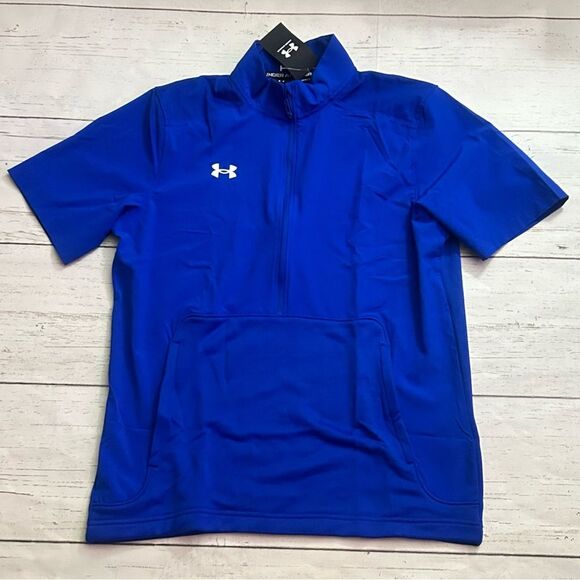Under Armour Motivate 2.0 Mens Small Short Sleeve Pullover Blue Size Medium - Picture 1 of 7